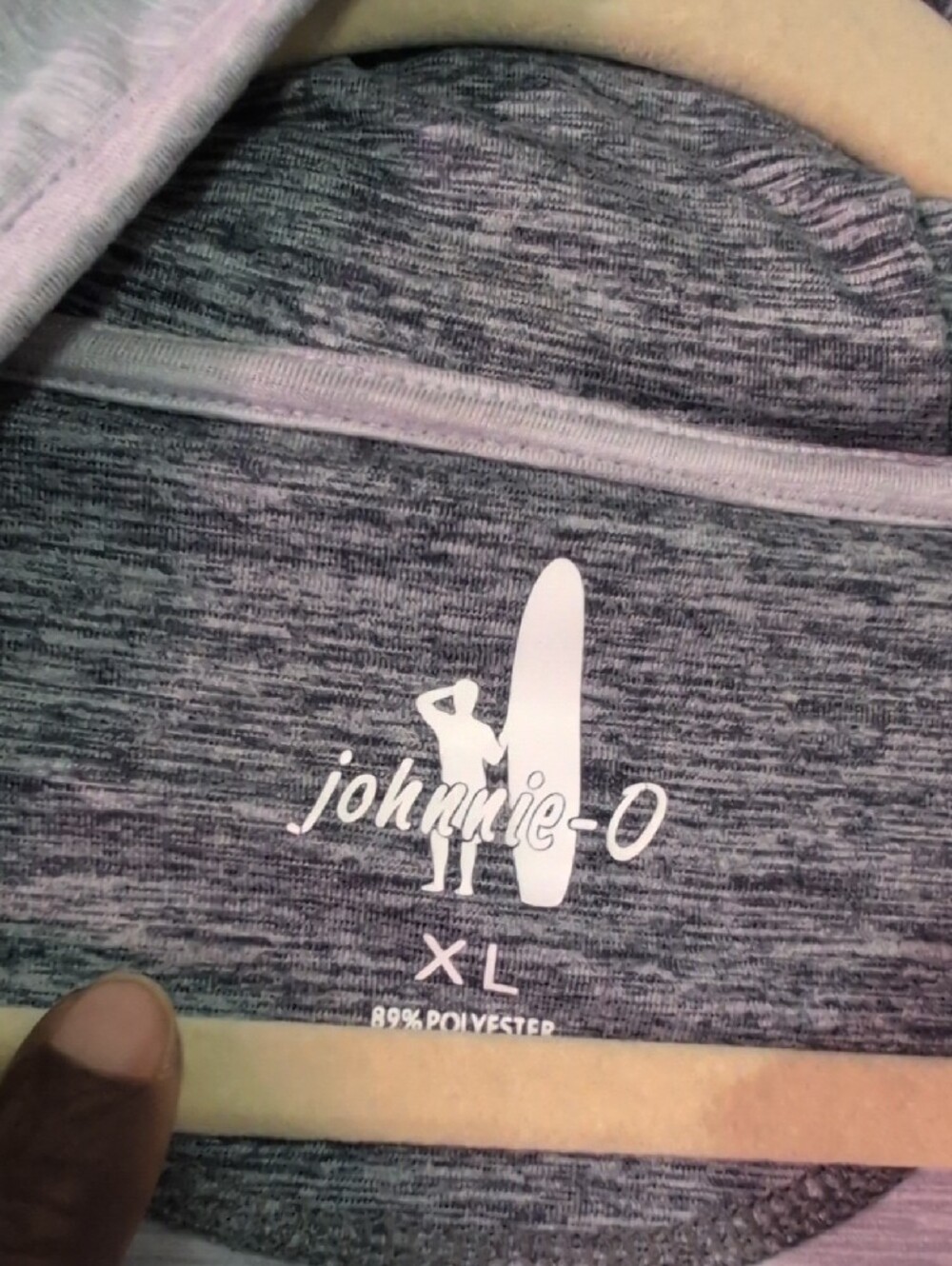 Men's Heather Gray Johnnie O Quarter-Zip Hooded Shirt Size XL - Picture 4 of 8